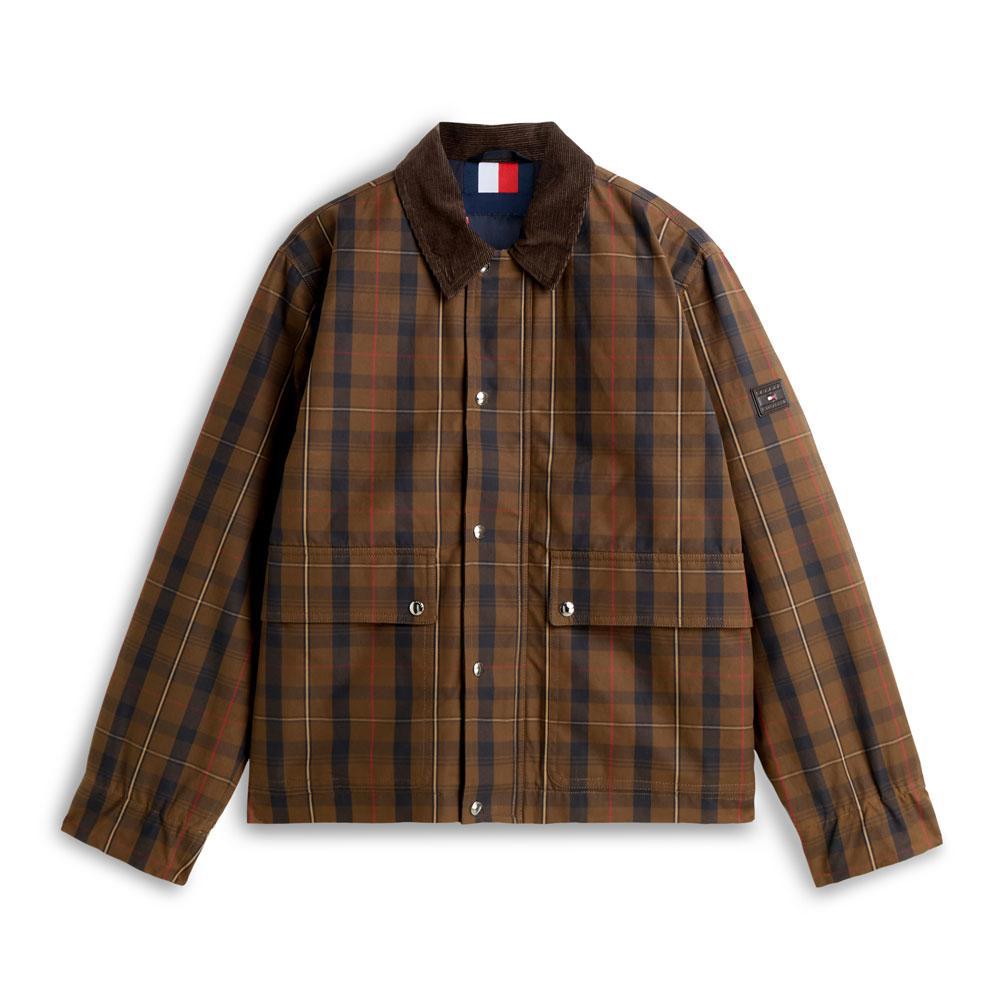 Tommy Hilfiger Waxed Tartan Check Relaxed Barn Jacket